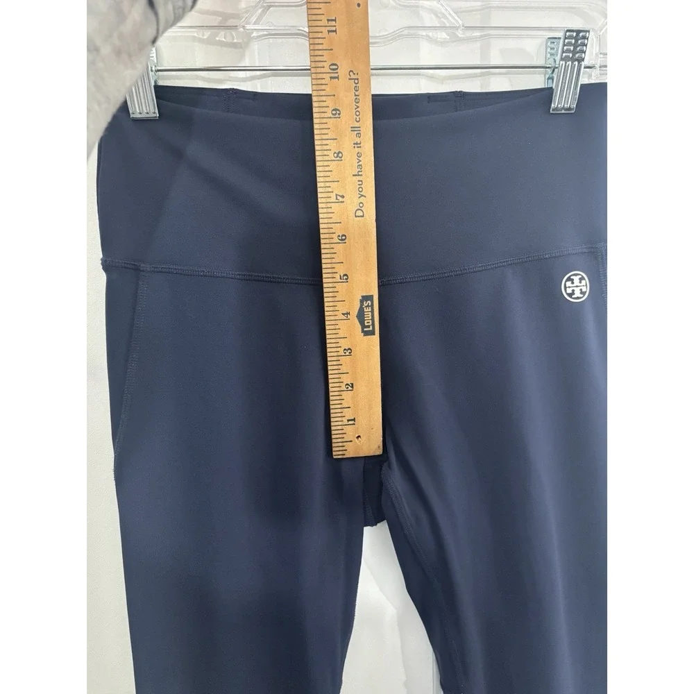 Tory Burch Navy Track Joggers with White Stripe Detail